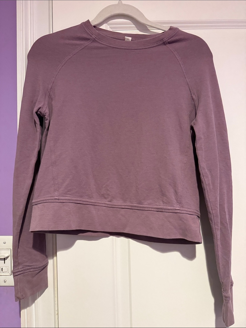 Lululemon purple crop long sleeve